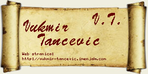 Vukmir Tančević vizit kartica